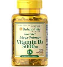 Puritan's Pride Vitamin D3 5000 IU - 200 Softgels