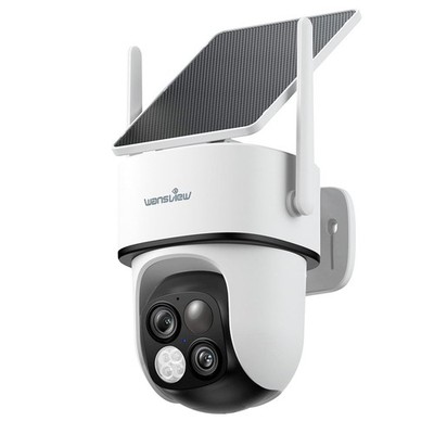 Wansview Solar Wireless Security Camera 360°PTZ 2K 3MP Dual-Cam Human Detection