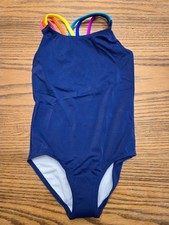 New with Tags Mini Boden Rainbow Cross-Back Swimsuit - Size 8-9