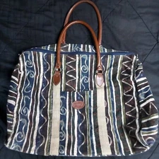 Vintage GITANO Striped Weave Tote Bag