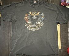 Vintage 1998 Harley Davidson Auburn CA T Shirt XXL USA Made Faded Black Dealer