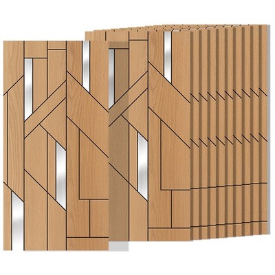 20PCS Indoor Wall Decoration Wooden Wall Panel, 3D Wood Foam Slat Wall Sticker