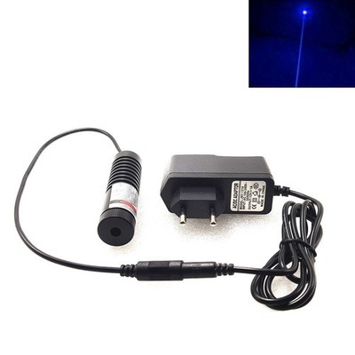 Blue Dot 445nm 450nm 1.5W 1500mw Focusable Laser Diode Module 12V Adapter