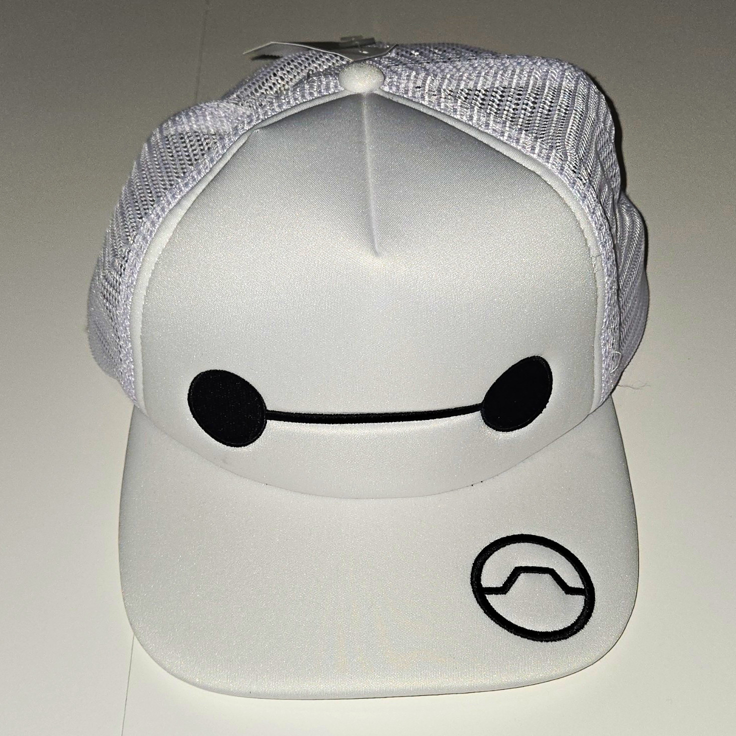 Disney Big Hero 6 Baymax White/Black Mesh Trucker Snapback Hat Adult Unisex