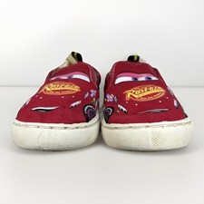 Disney Pixar Cars Red Toddler Boys Girls Size 9 Slip-On Sneaker Shoes