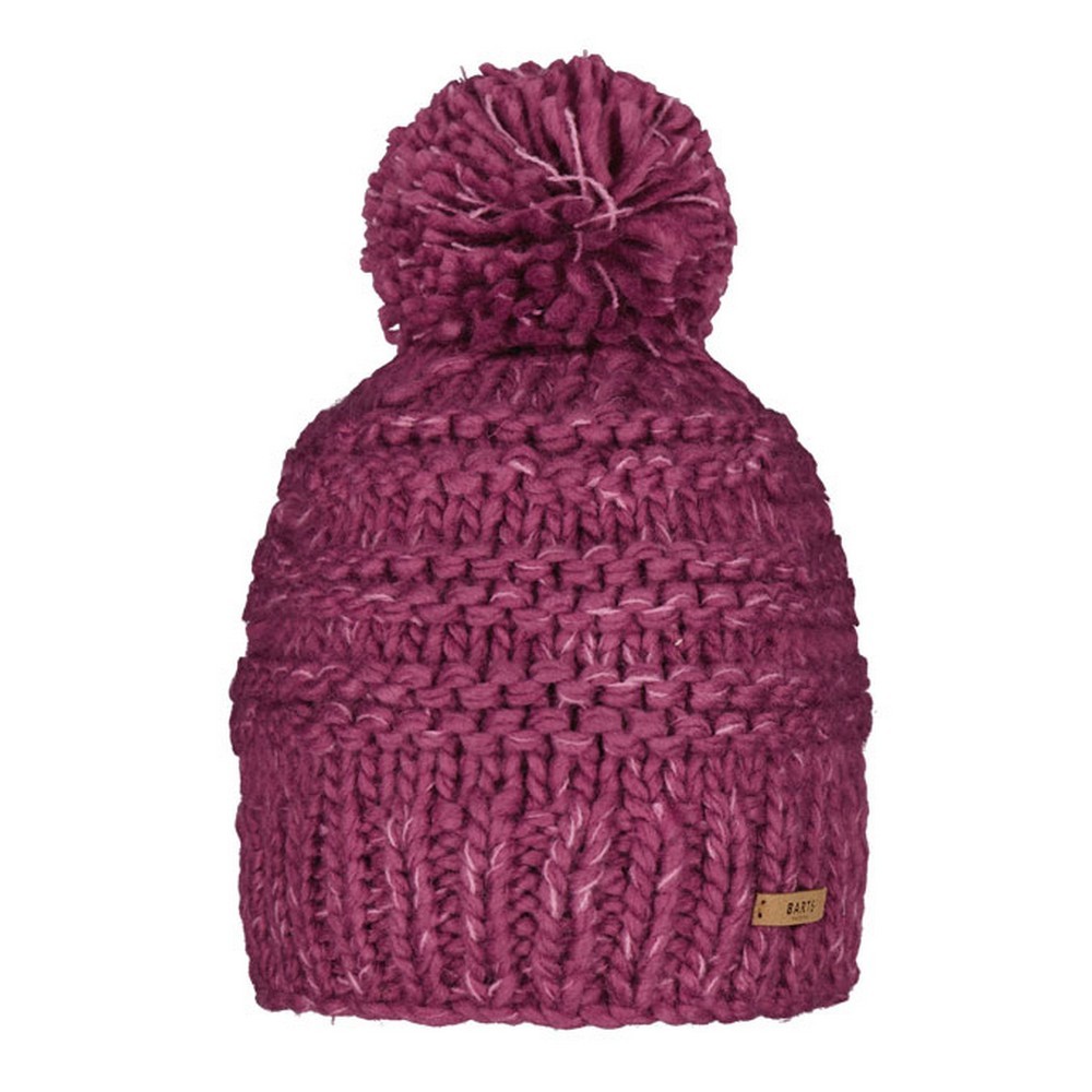 Womens Barts Jasmin Knit Bobble Beanie Ski Hat Berry