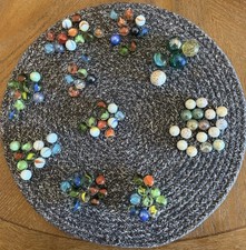 Confetti Speckled Multicolor Glass Marbles Lot of 99, Cats Eye Swirl Shooter Etc