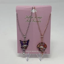 Hello Kitty - My Melody & Kuromi - Cupid Best Friend Necklace Set - New