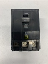 Square D QOB QOB340VH 3 Pole 40 Amp 240V 22kA Bolt-On Circuit Breaker