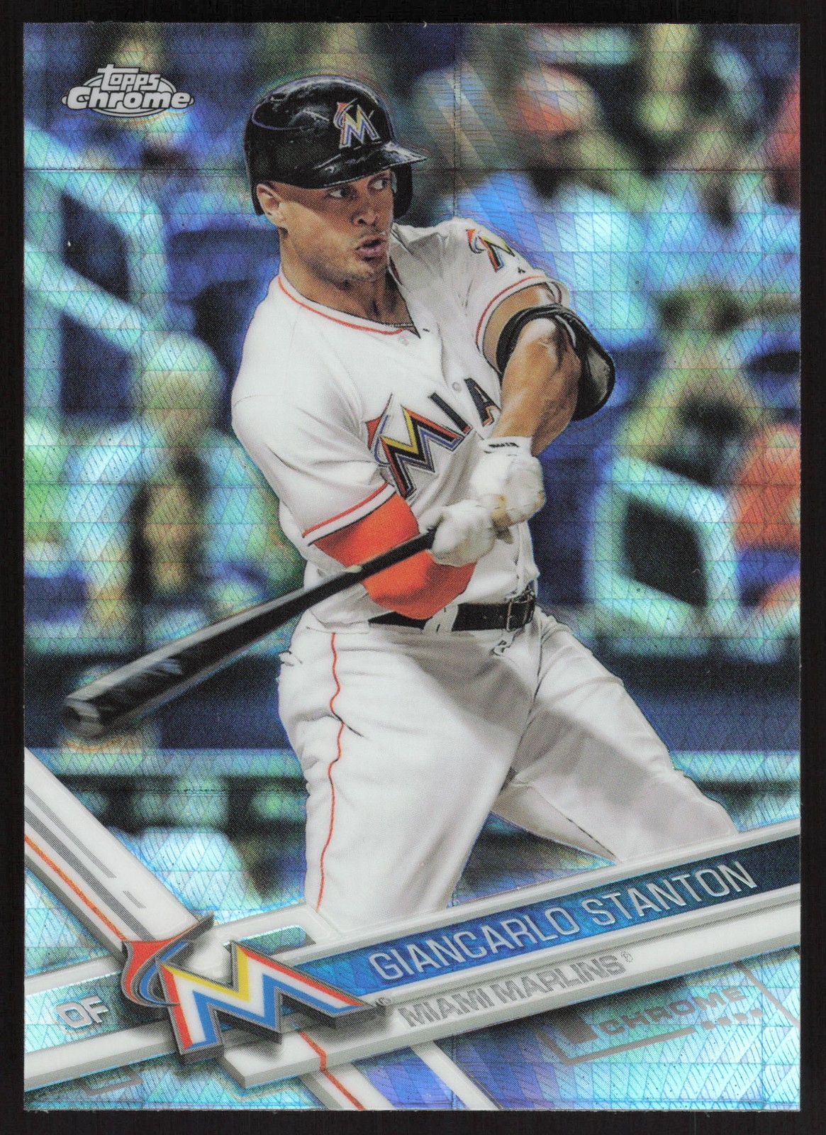2017 Topps Chrome #155 Giancarlo Stanton Prism Refractor