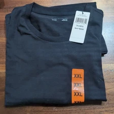 Calvin Klein Men's Smooth Cotton Liquid Touch Crewneck T-Shirt, Black Beauty,XXL