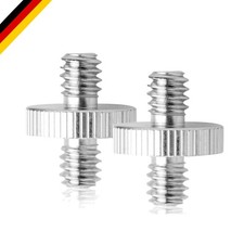 2er Aluminium Kamera Schraubenadapter 1/4 Zoll für Stativ & Licht