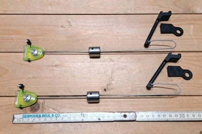 2 × Fox MK2 Swinger Longarm Grün / Green Bissanzeiger Long-Range Rod Pod Karpfen