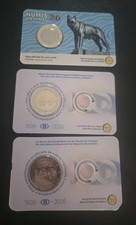 Belgique Coincard 1€ Euro + les 2 versions Coincards 2€ Belges