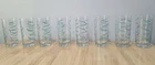 8 Vintage 1950s  Anchor Hocking Drinking Glasses Teal Blue 12 Oz Tall