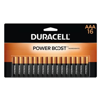 Duracell Coppertop AAA Batteries with 16 Count (Pack of 1), black/dark gold 