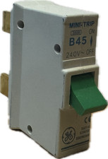 GE Plug In 45a  45 Amp MCB Type B45 Fuse Mini Trip Circuit Breaker SMT45