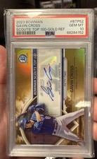 Gavin Cross 2023 Bowman Scouts Top 100 Prospects Gold Refractor Auto /50 BTP-52