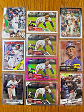 Ozzie Albies, Topps Chrome, Platinum, Pink, Big League Foil, Anniversary