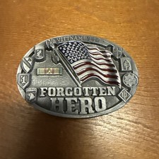 Vietnam Vet Forgotten Hero USA Metal Fashion Belt Buckle
