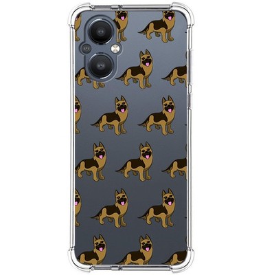Silikonhülle Antischock Für Oneplus Nord N20 5G Design Hunde 09 Zeichnungen