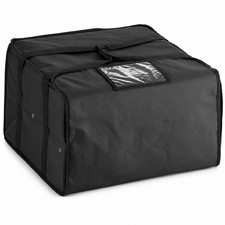 Insulated Pizza Delivery Bag 20.5" Black Nylon Hot Food Carrier 1 or 10 Pack