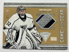2011-12 Panini Titanium Jonathan Quick Patch /50 Game-Worn Gear #64 NICE PATCH