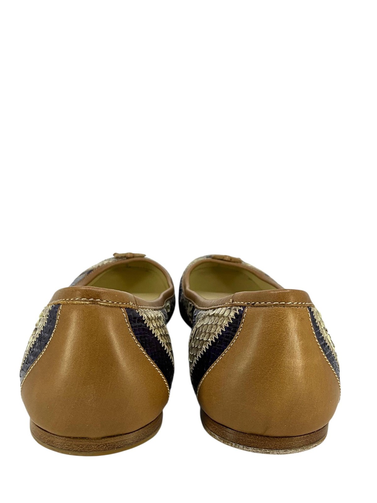 Prada Python Patchwork Ballet Flats Size 9.5 - image 5