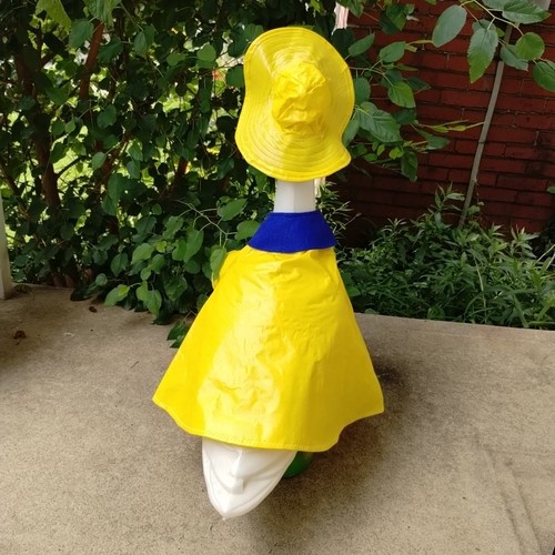 Veranda Gans Outfit gelber Regenmantel & Hut blauer Rand Frühling Sommer Kleidung für 23" - Bild 3 von 22