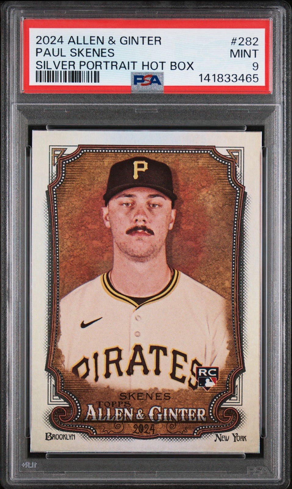 2024 Topps Allen & Ginter Paul Skenes #282 Silver Portrait (RC) PSA 9 NEW SLAB 