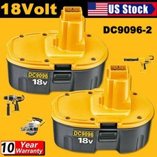 2 PACK 18V For Dewalt 18 VOLT XRP DC9096 DC9098 NiMh Battery DC9099 4800mAh New