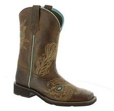 ARIAT WOMENS BRIGHT EYES II SQUARE TOE BOOT SIZE 7 - WEATHERED BROWN NWT