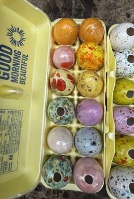 Handmade Multicolor Eggshell Decorative Easter Eggs Set