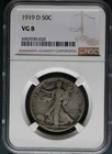 1919 D Walking Liberty Half Dollar NGC VG8