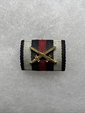 WW1 Imperial German Hindenburg Cross Ribbon Bar With Swords (CC841