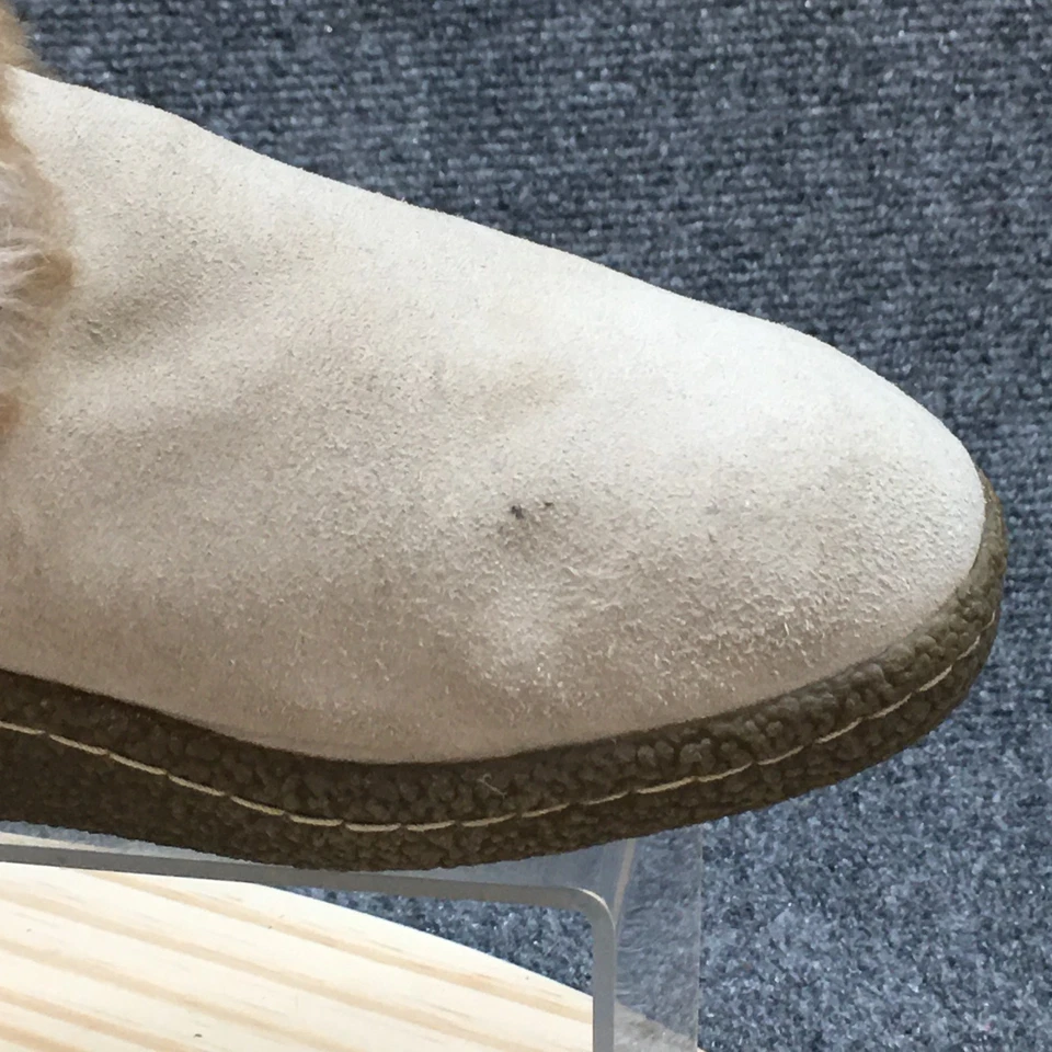 Botas Airwalk para mujer 7,5 beige nieve piel sintética con cordones punta redonda cómodas media pantorrilla Foto 2 de 4