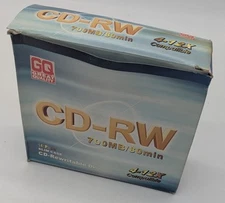 NIB GQ Great Quality CD-RW 700MB 10-Pack Slim Case