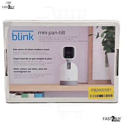 Blink Mini Pan-Tilt Kamera mit Zwei-Wege-Audio und Bewegungssensor Weiß