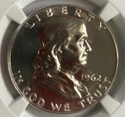 1962 - Ben Franklin Half Dollar - NGC PF67 Exact Coin Imaged