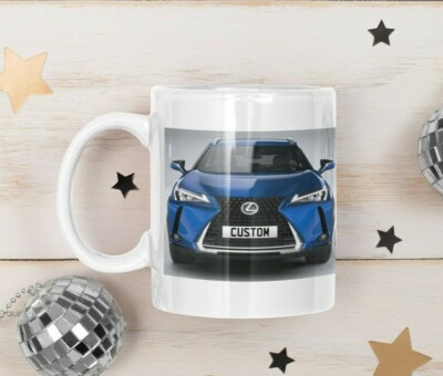 Personalisiertes Nummernschild Lexus UX 300e Kaffeebecher Unikat Geschenk SCHNELLER VERSAND