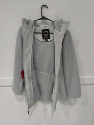 NWT 1 Madison Expedition Women's Hooded Teddy Jacket Gray Size M
