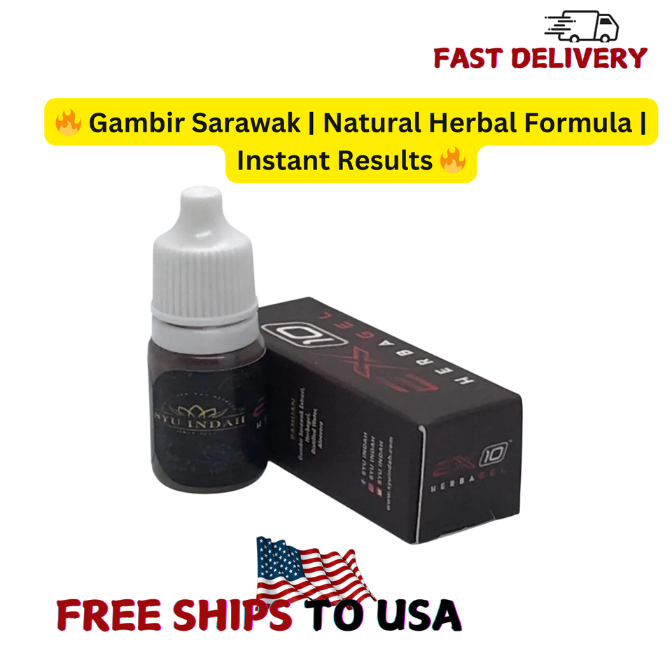 Gel Retardant Gambir Sarawak Ex10 Pro Pour Hommes - 5ml - Fabriqué En Malaisie