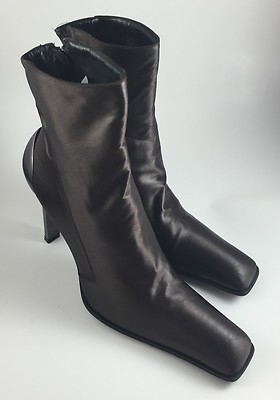 Gianni Barbato Designer Ankle Boots Steampunk Heels Women's Bronze  Brown