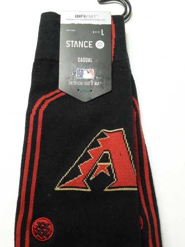 +Stance InfiKnit Arizona Diamondbacks Dbacks Alt Jersey 2 Sz L Crew Height Socks - Picture 3 of 6