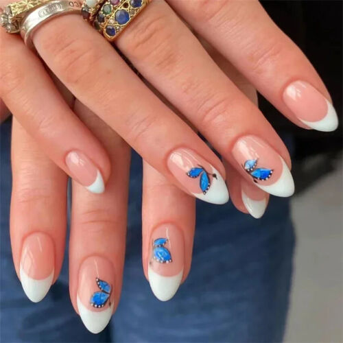 24Pcs/Set Acrylic Long Ballet Press on Nail Tips Wearing Reusable Nails Glossy - Bild 45 von 88