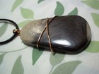 Hand Crafted 18 inch COPPER Wire Wrapped NATURAL Polished STONE Necklace D-78