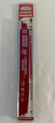 DIABLO Reciprocating Saw Blades Multi Purpose 9'' 8/14 TPI 5 Pack W Bonus Blade