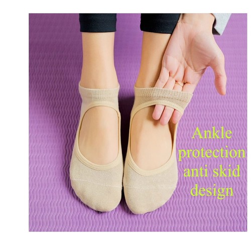 Women Yoga socks non-slip grip ankle support Pilates Barre Ballet gym Training - Picture 8 of 18