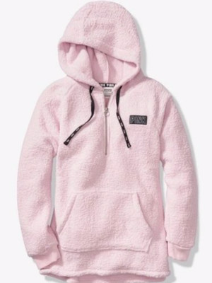 light pink sherpa pullover