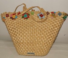 Serpui Marie Woven Straw Summer Tote Bag